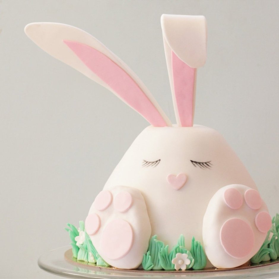 Декор торта с кроликом