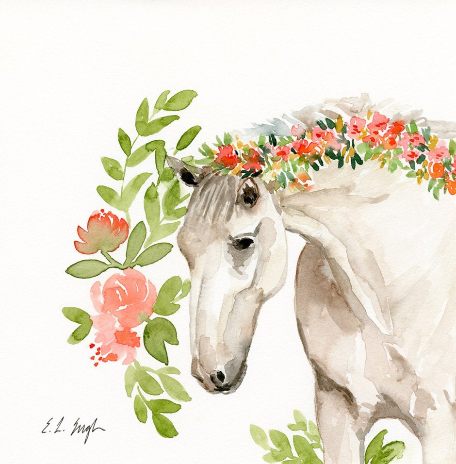 Новогодние открытки с лошадьми