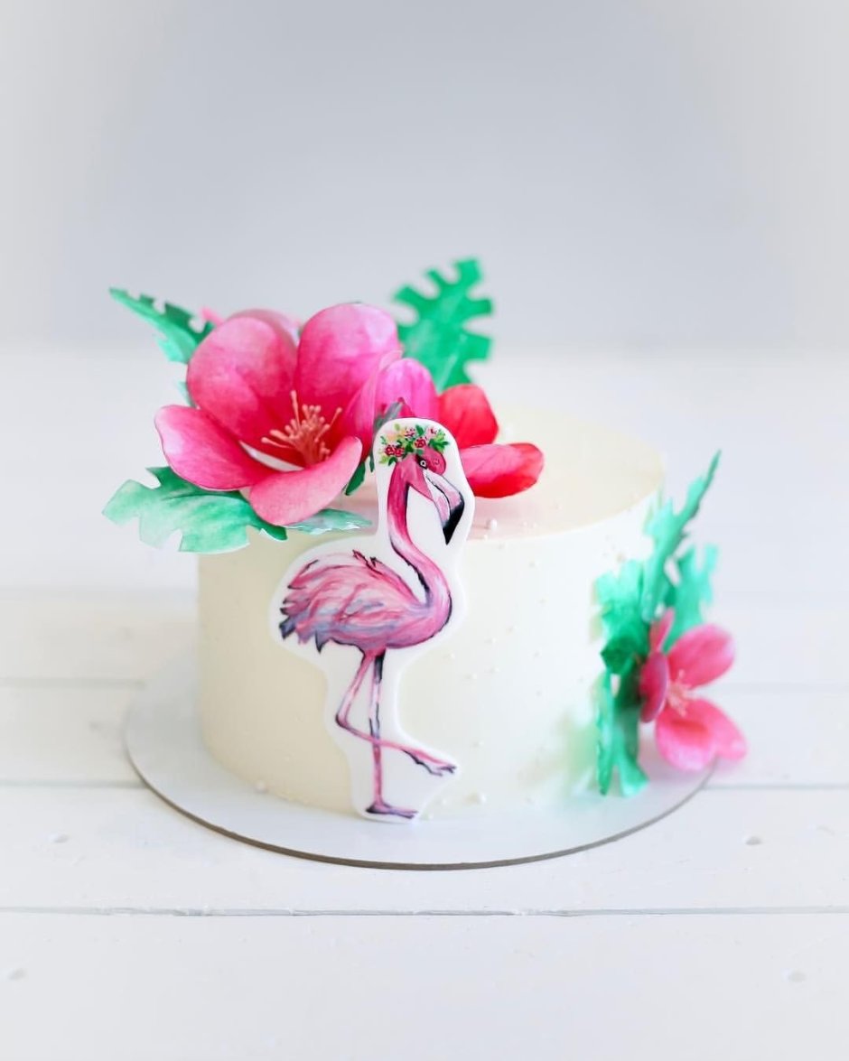 Торт с Фламинго и леденцами