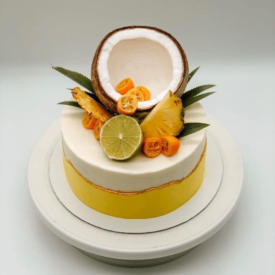 Торт с кокосом декор