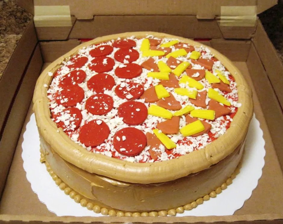 Торт в виде пиццы
