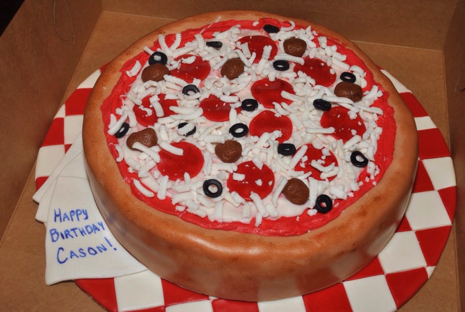 Торт пицца на день рождения