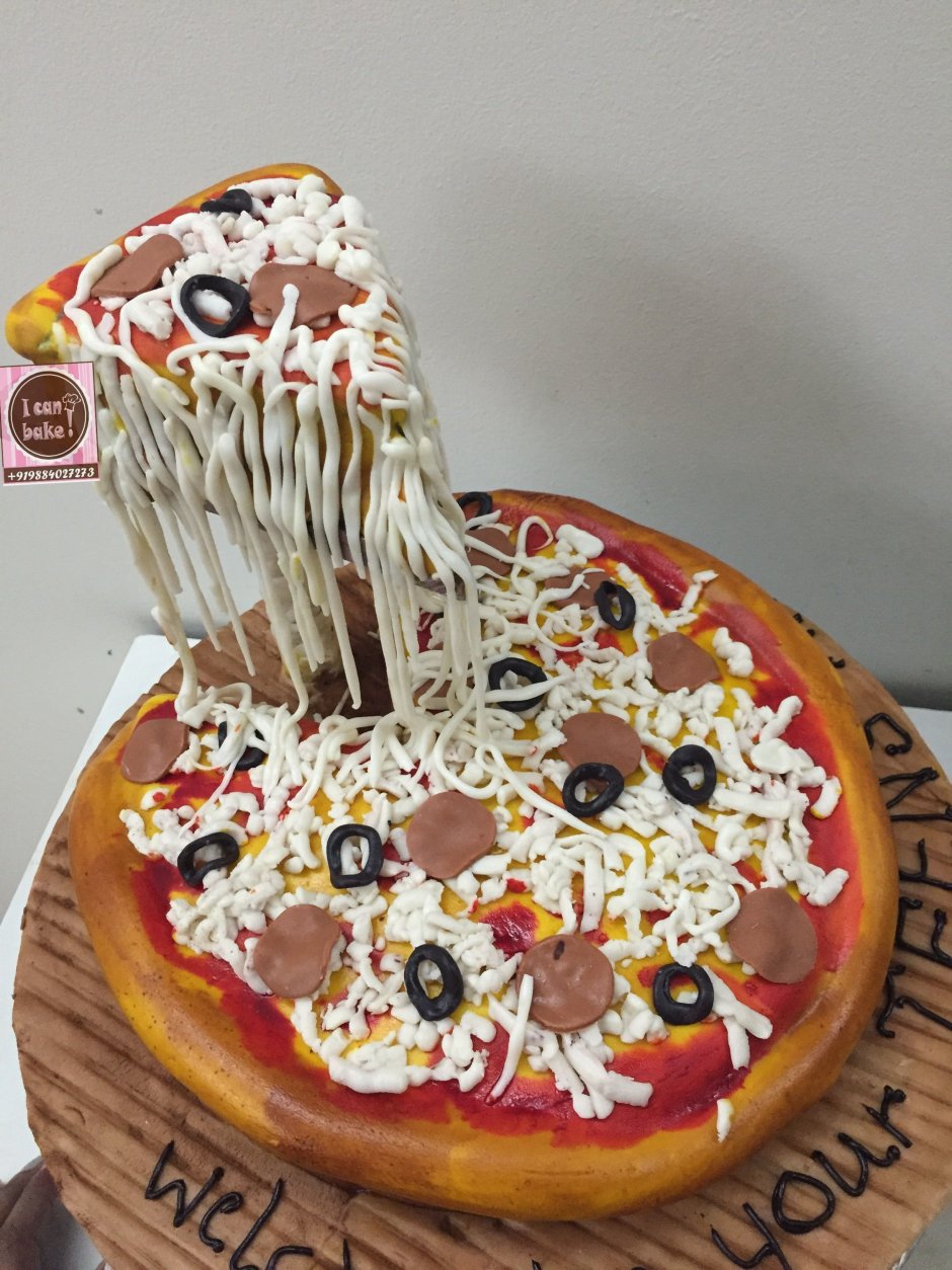 Торт Черепашки ниндзя с пиццей