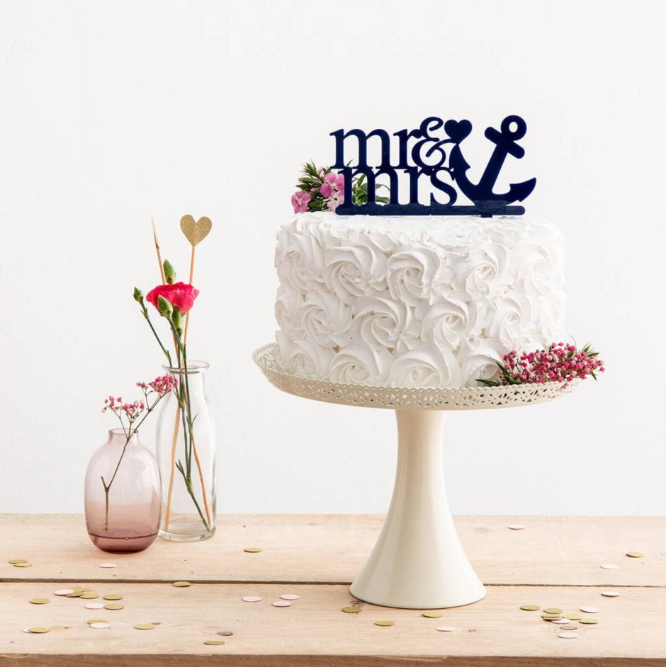 Топпер жених и невеста на торт