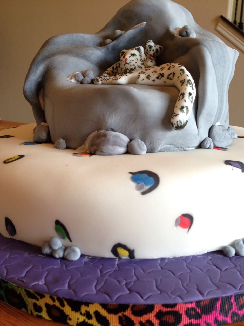 Торт с леопардовым принтом