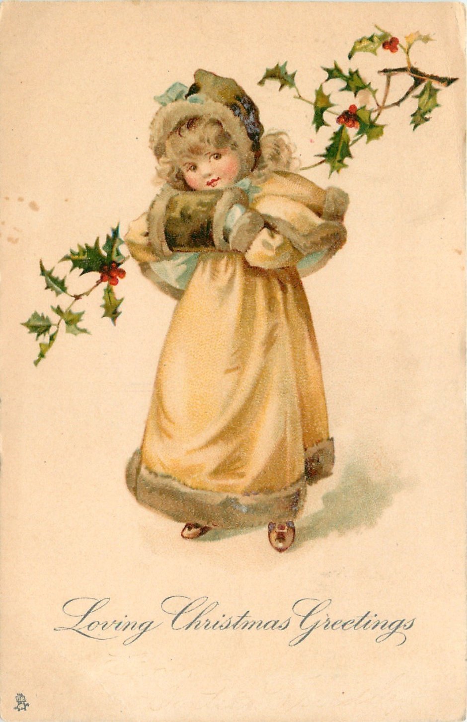 Новогодняя открытка в стиле 19 века