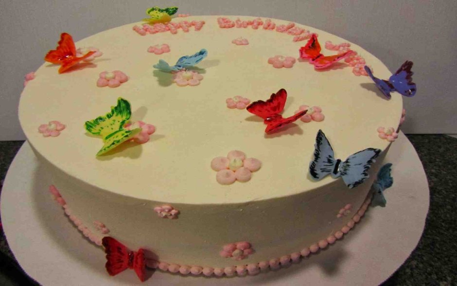 Бабочки для торта из вафельной бумаги