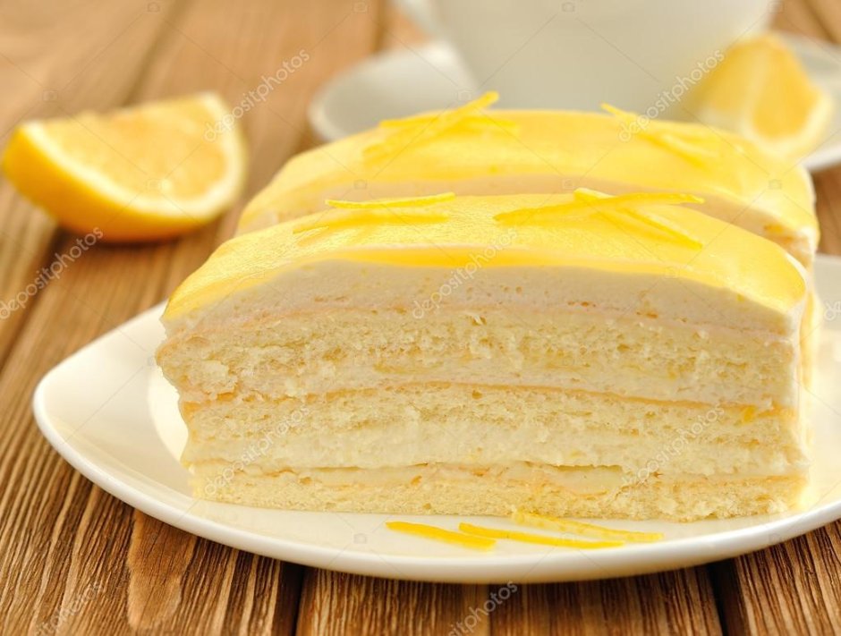 Высокобелковое лимонное пирожное