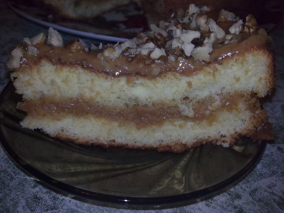 Украшение торта со сгущенкой