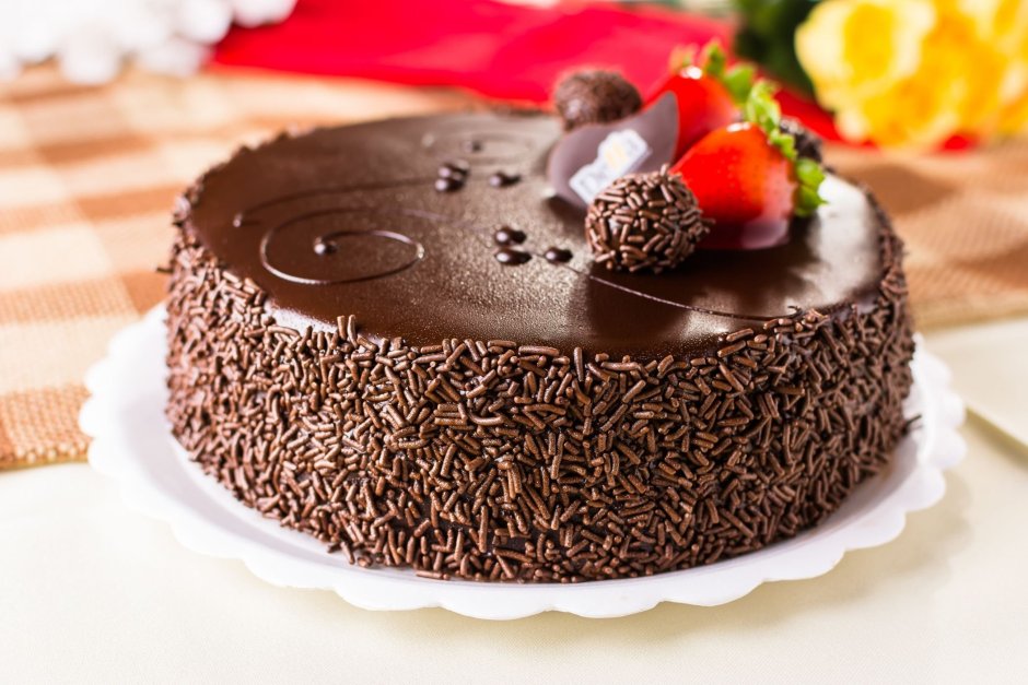 Пирожное «рулет шоколадно-фруктовый»