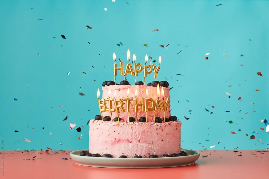 Торт на день рождения Эстетика