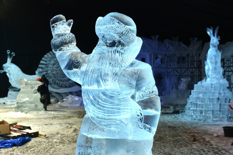 Ледяные скульптуры в Санкт-Петербурге 2021 Петропавловская