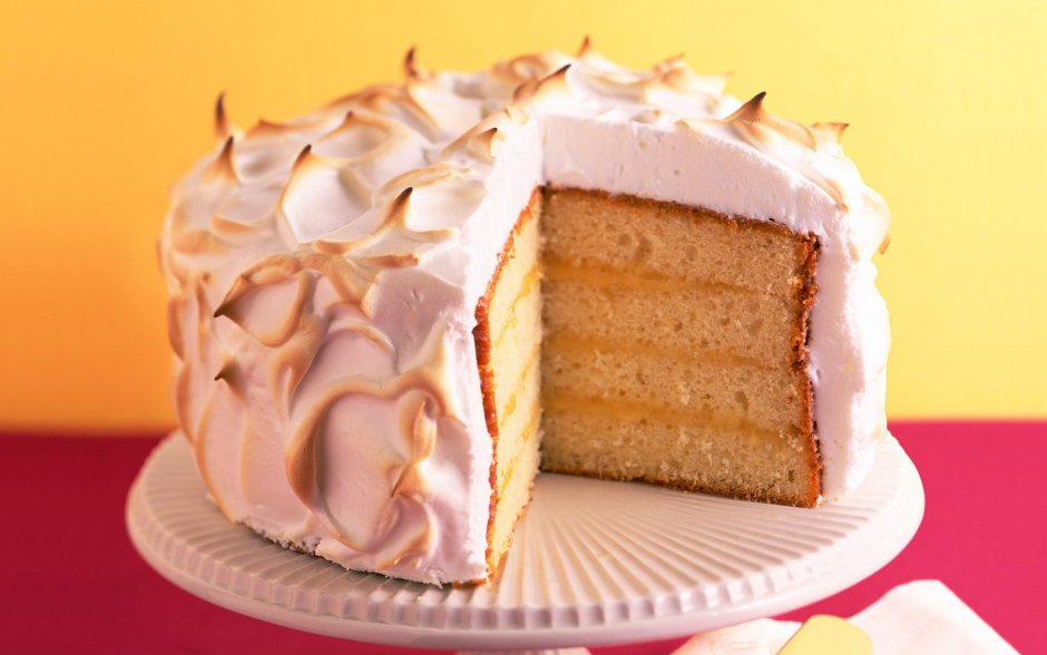 Бисквитный ванильный торт