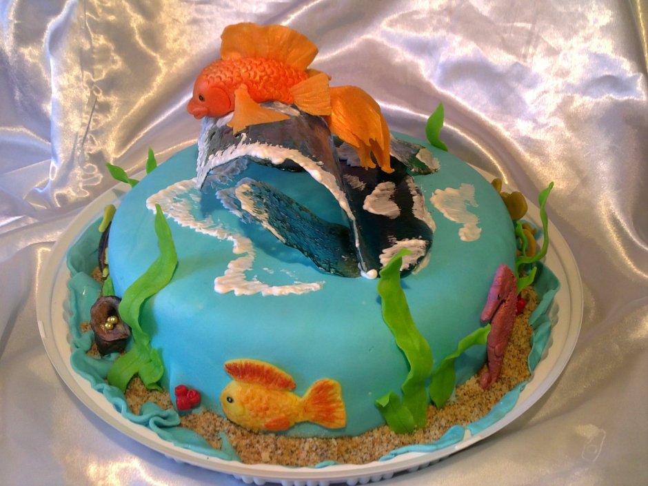 Торт с рыбками