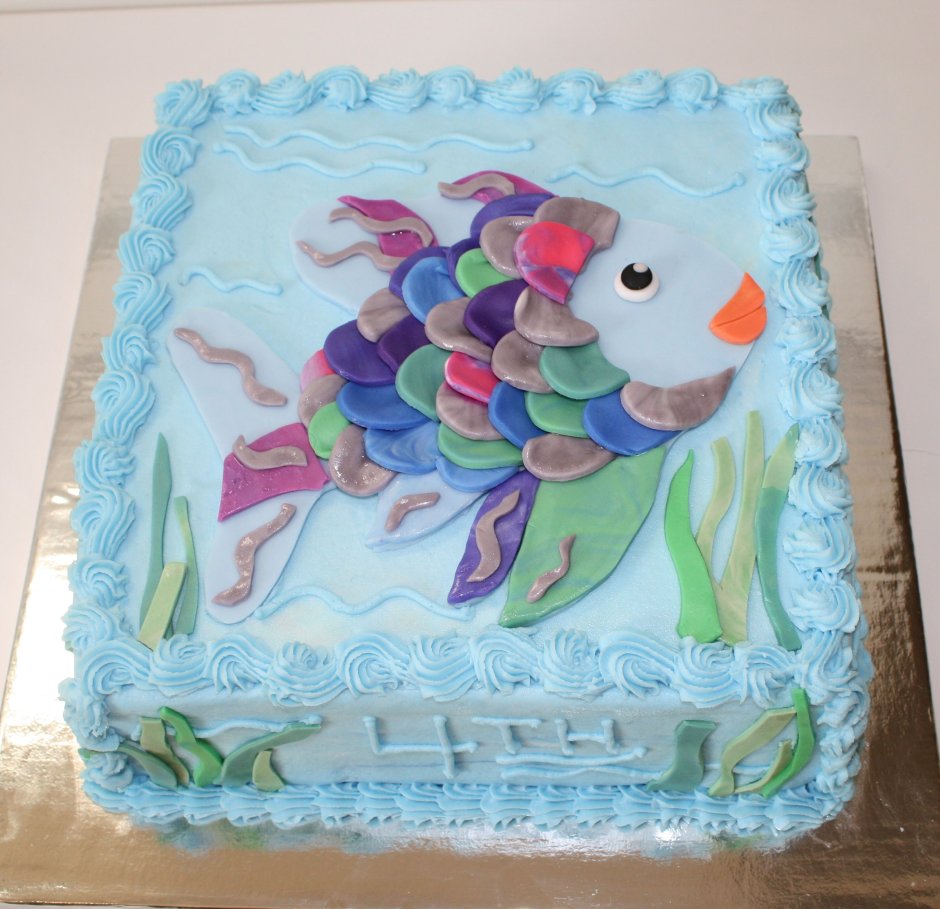 Декор тортика с рыбкой