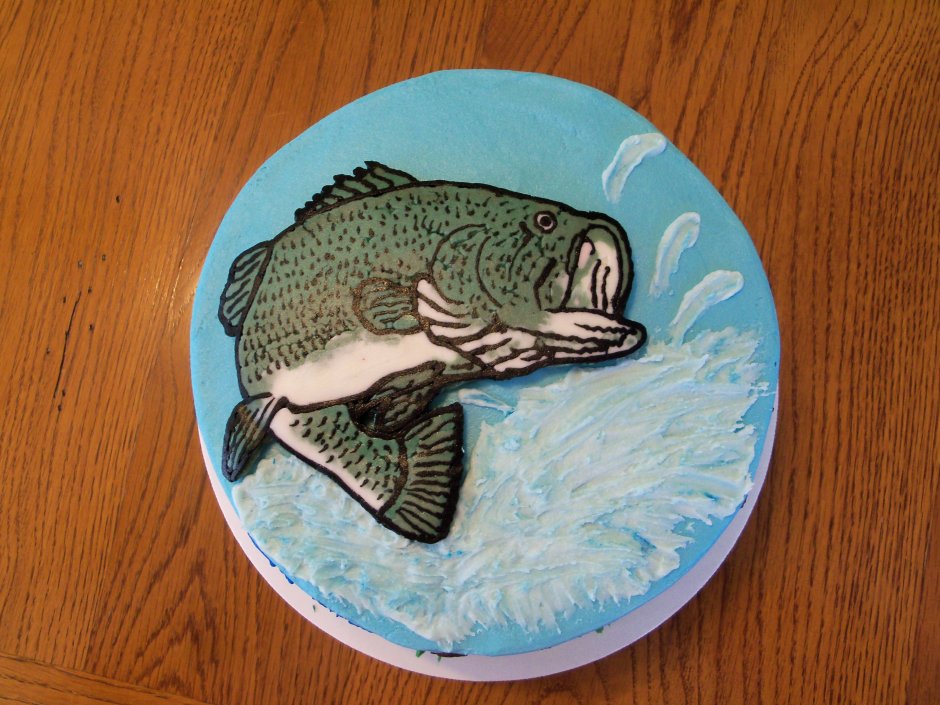 Рыба для торта печать