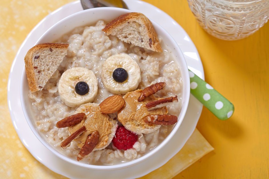 Завтрак из фруктов для детей креативный