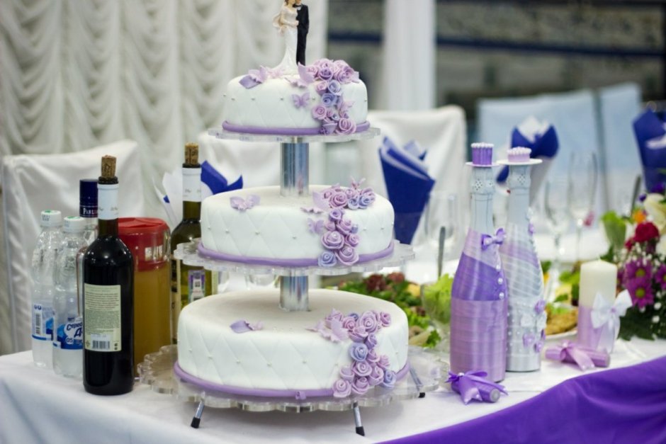 Свадебный торт в стиле Прованс