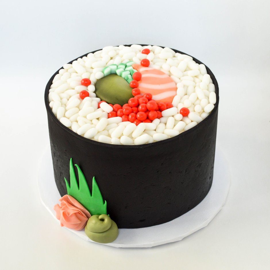 Декор торта в стиле Бенто