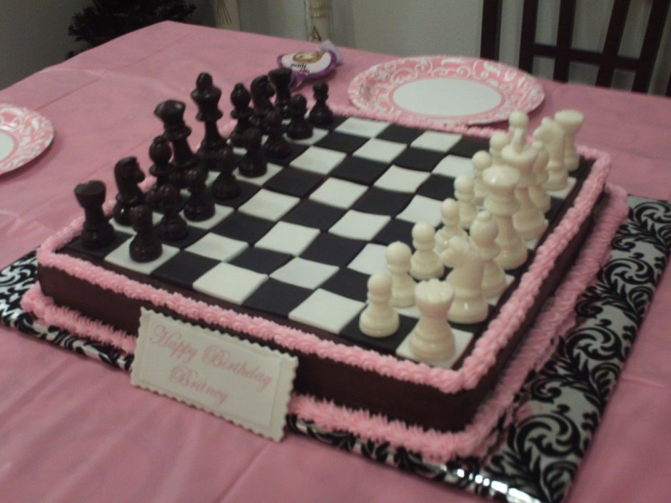 Шахматный торт для девочки