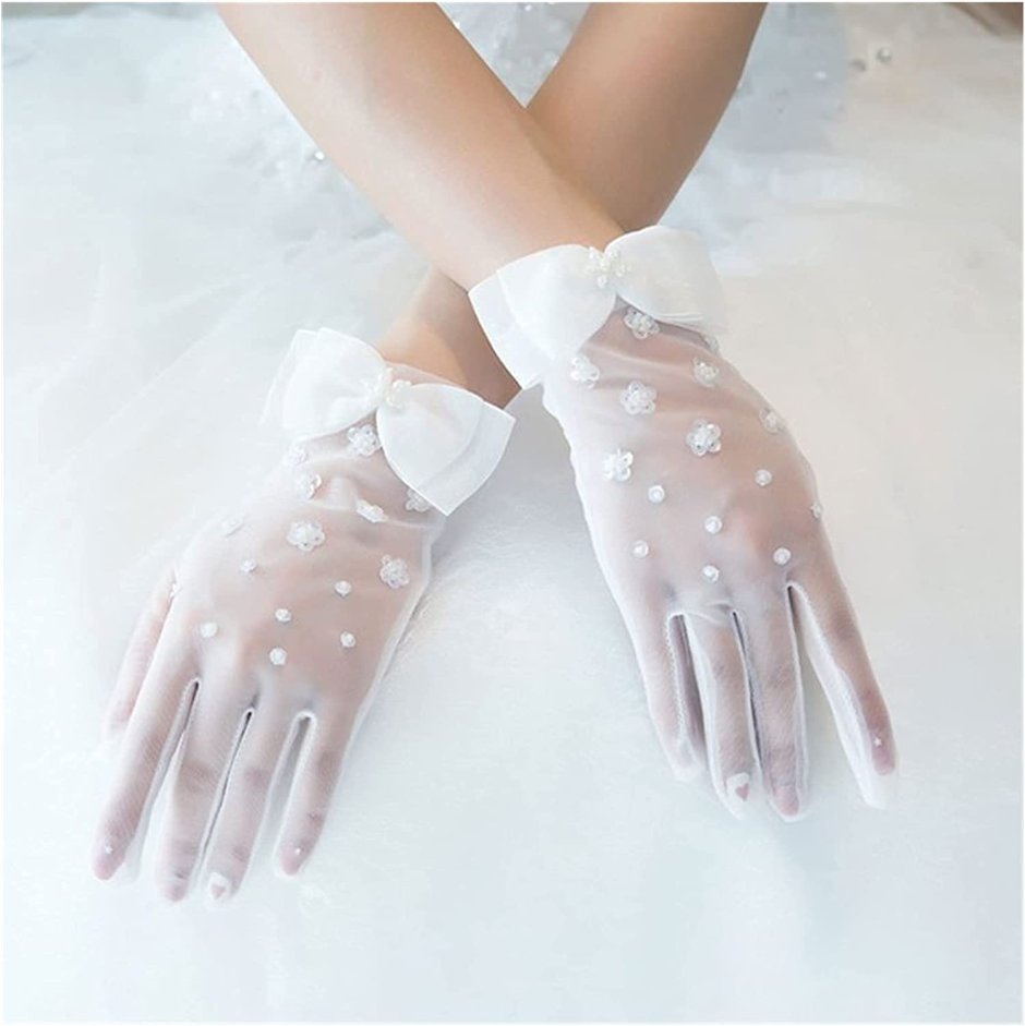 Перчатки Свадебные со стразами