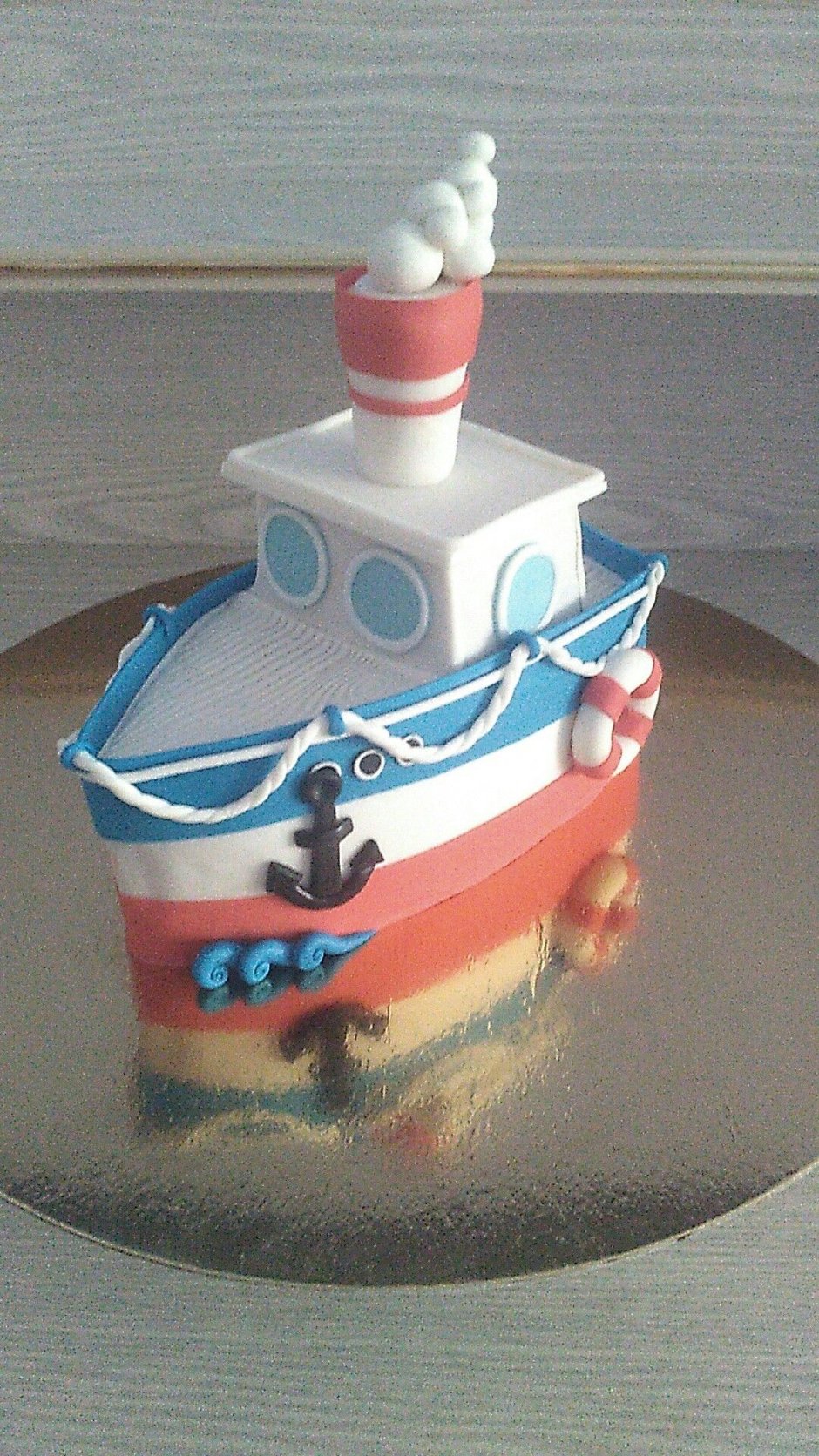 Торт с корабликом для мальчика
