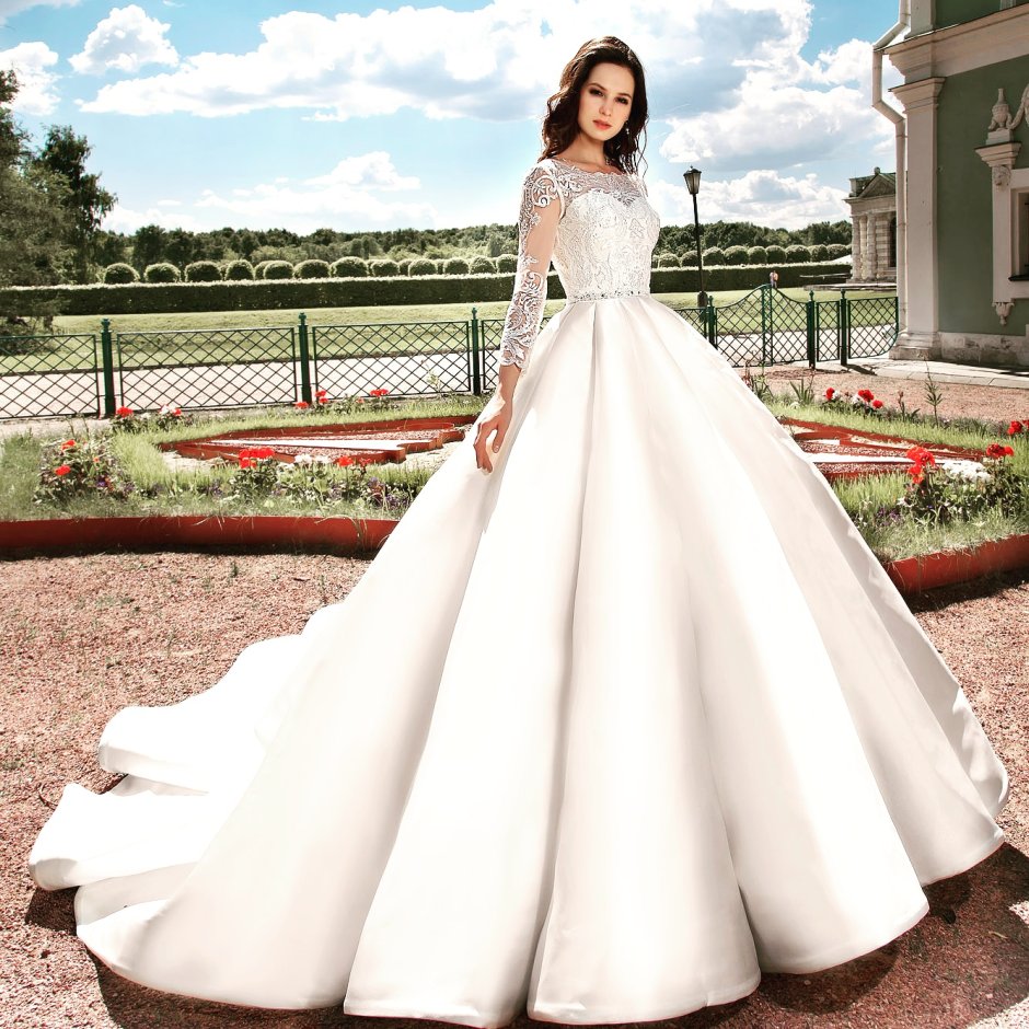 Атласное свадебное платье Rosa Clara
