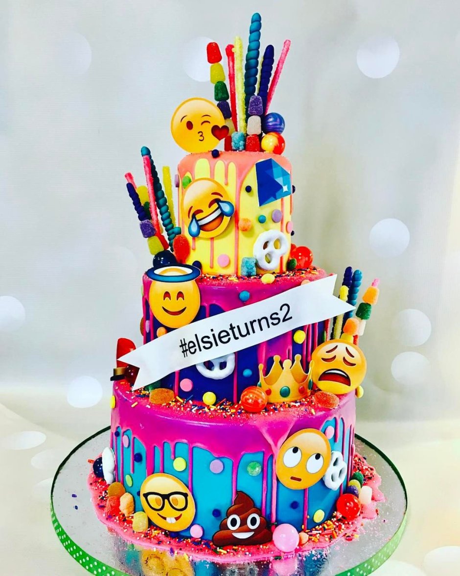 Торт ЭМОДЖИ на день рождения