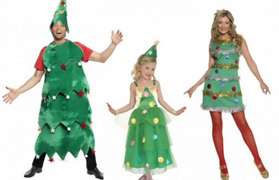 Новогодний костюм елка для девочки