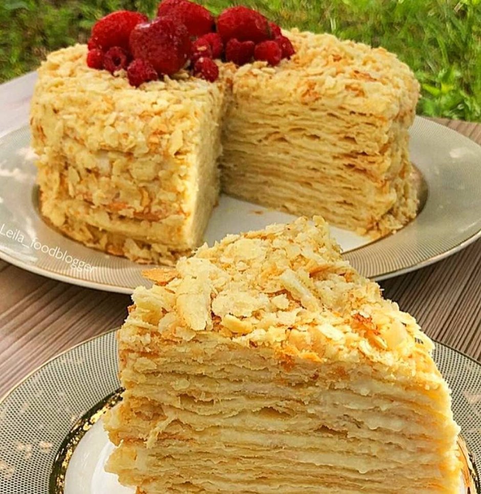 Сыроедческий торт Наполеон