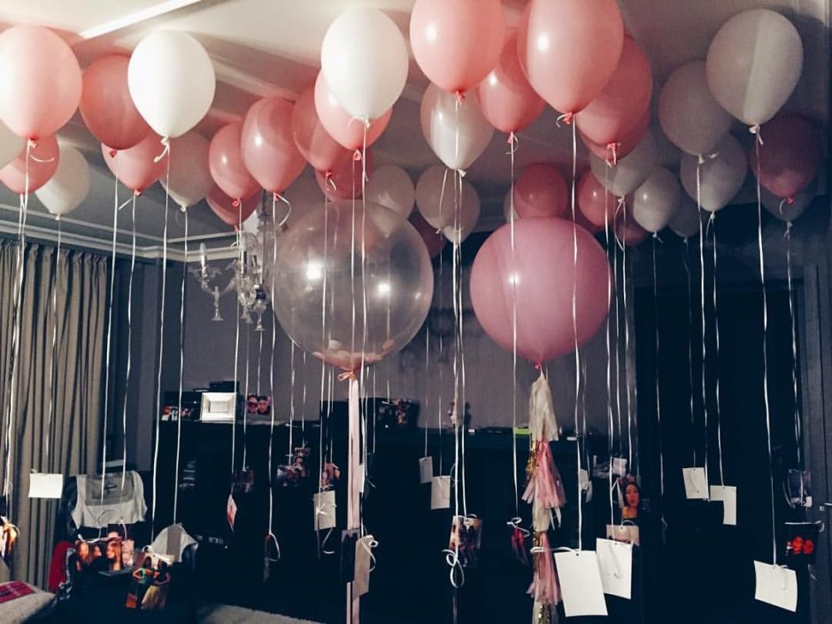 Комната с шарами на день рождения