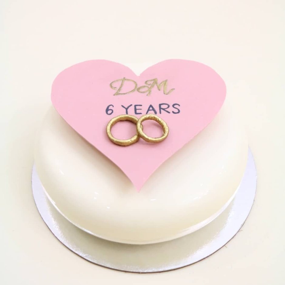 Торт на годовщину свадьбы 6 лет