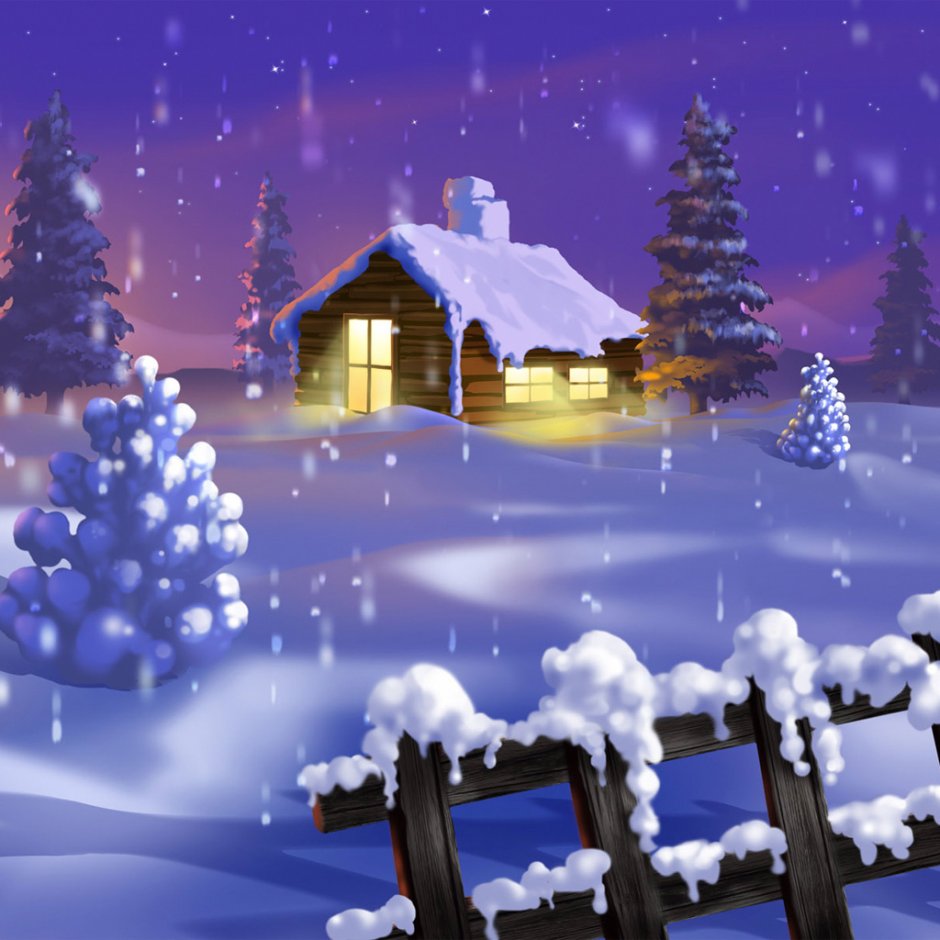 Темы Новогодняя анимация снег