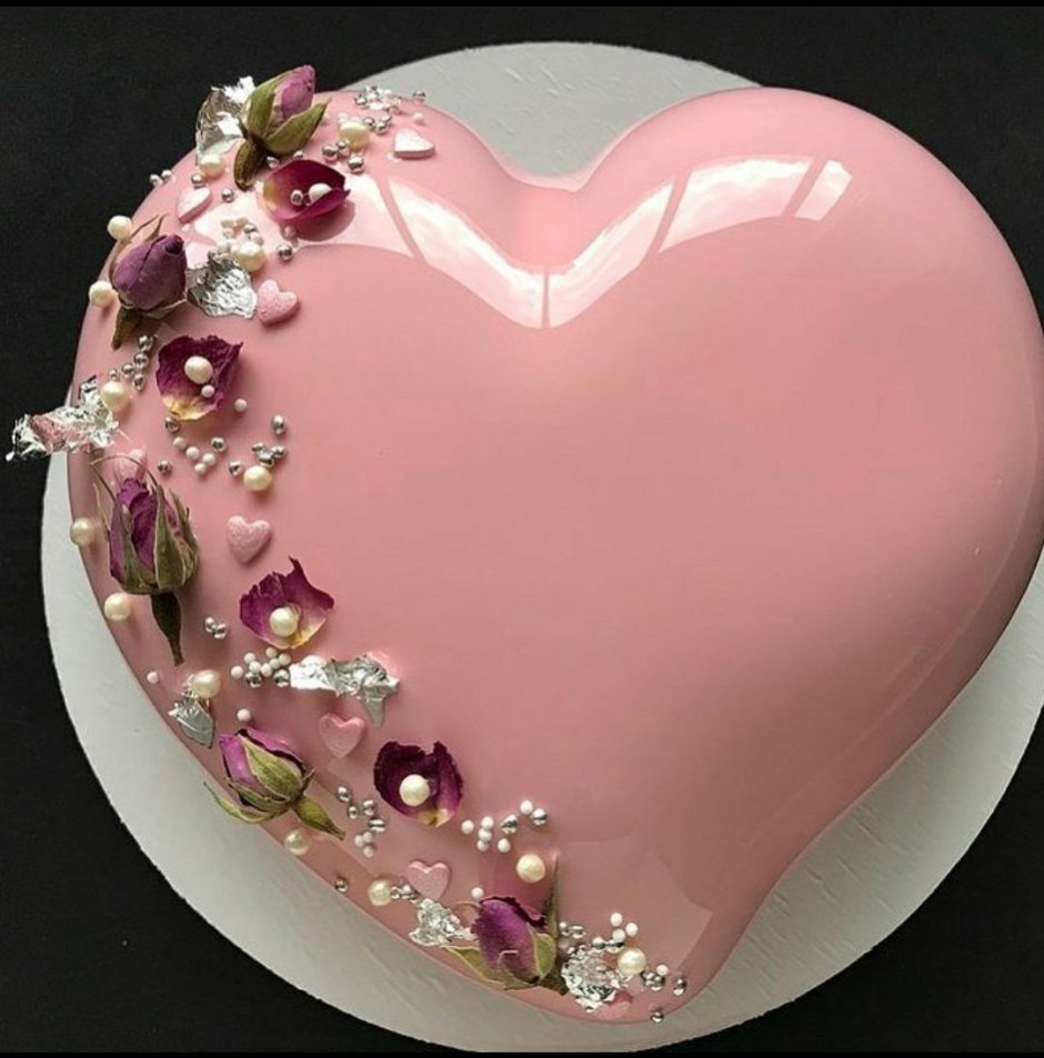 Торт с сердечками