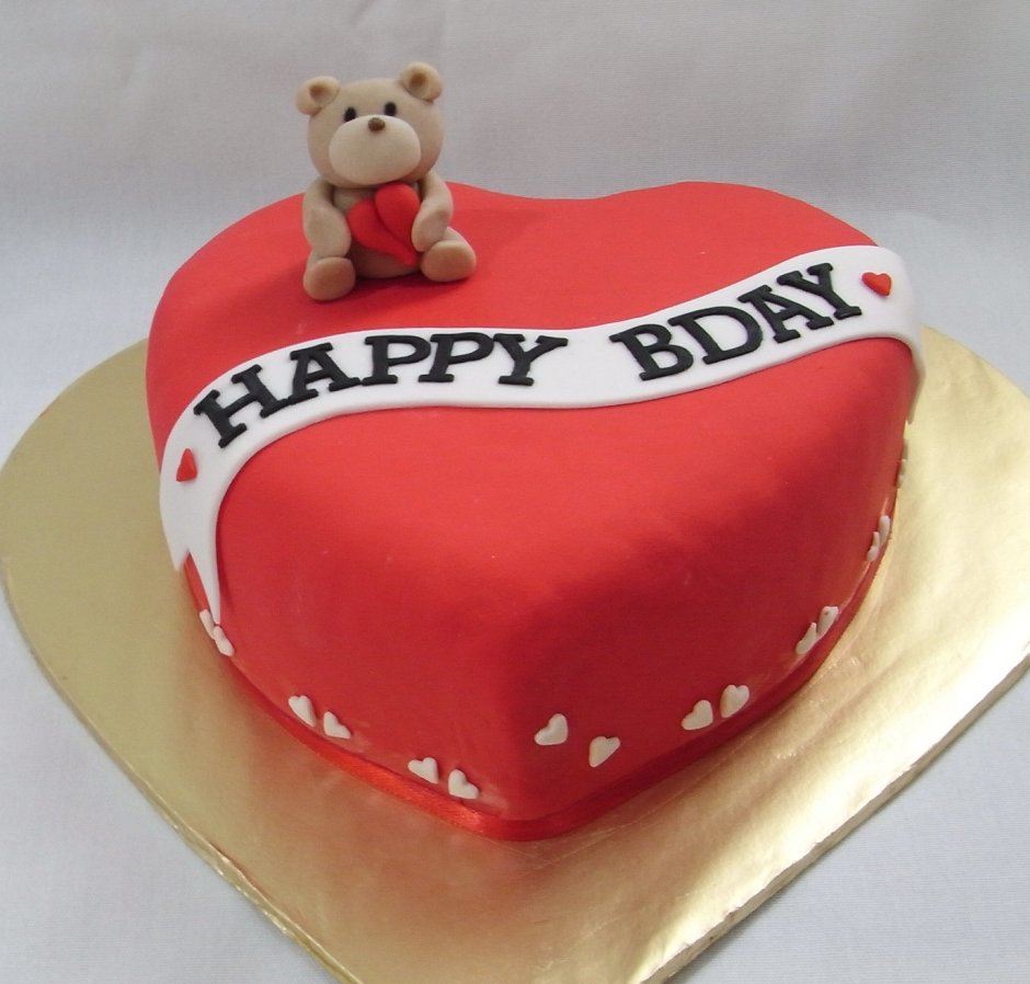 Торт сердце на день рождения