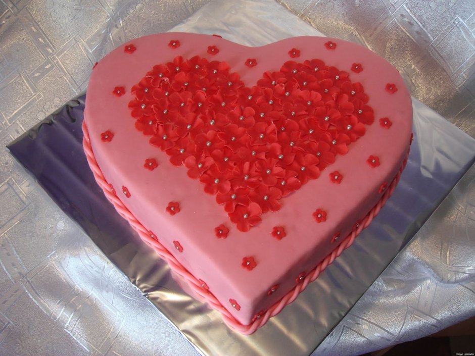 Торт сердце для девочки