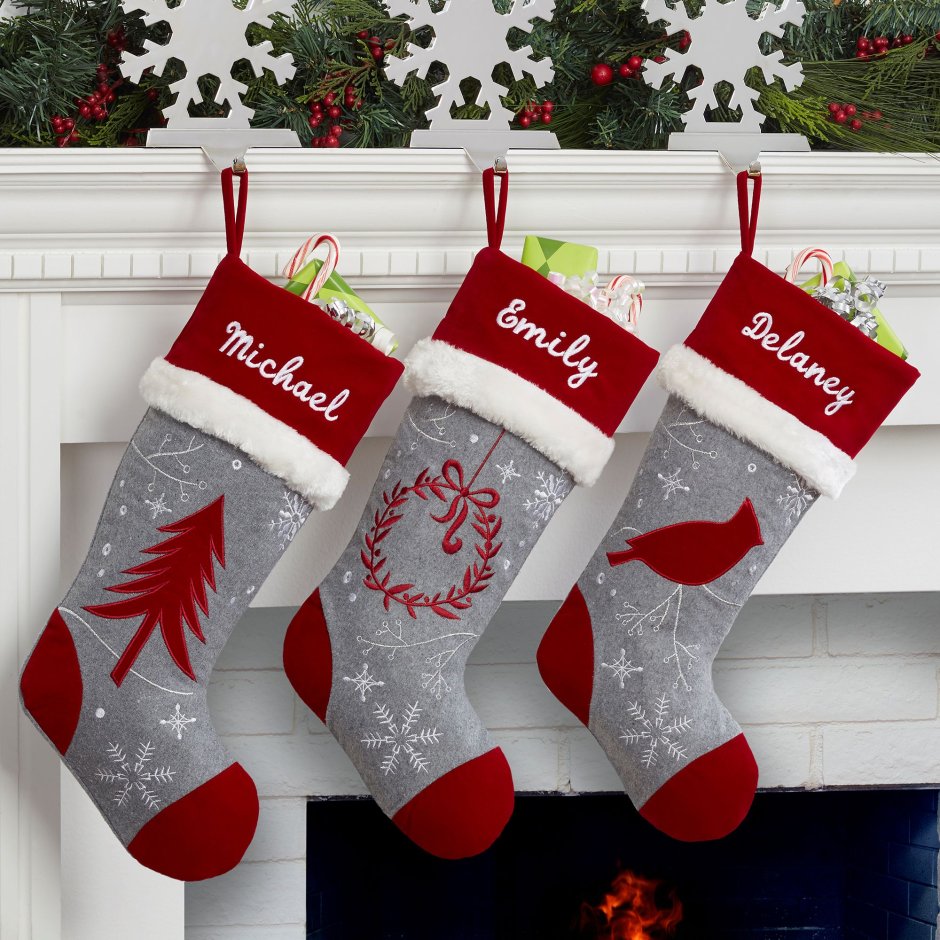 Рождественский носок с именем