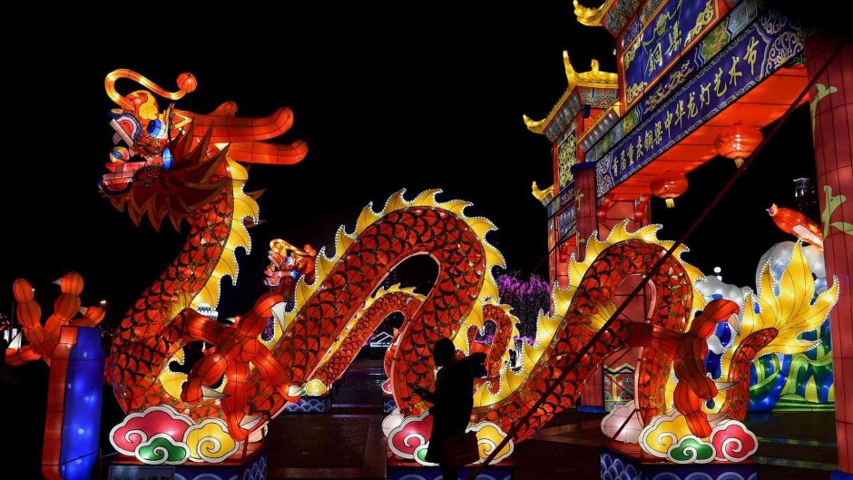 Китайский дракон фестиваль китайских фонарей Сокольники