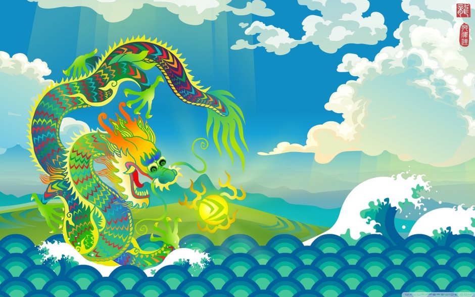 Китайский дракон фейерверк