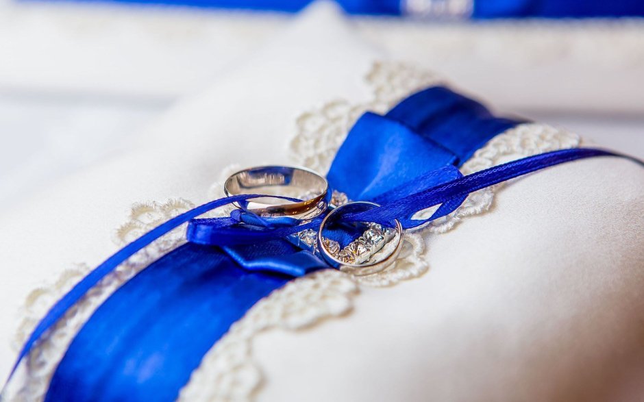 Синий свадебный фон