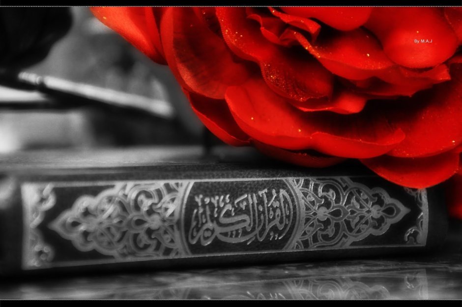 Коран на темном фоне