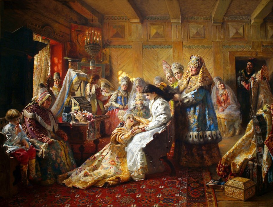 "Боярский свадебный пир", Константин Маковский, 1883.