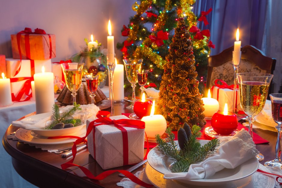 Украшение стола на католическое Рождество