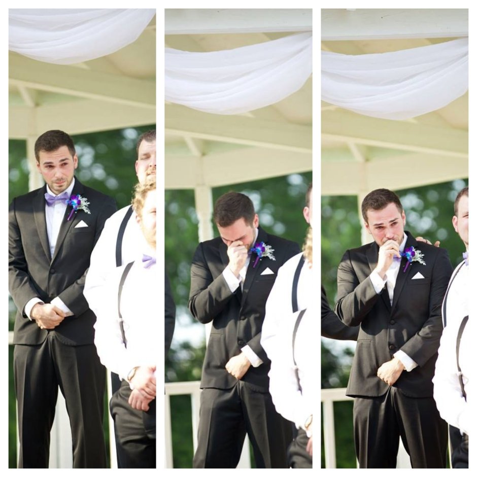 Эмоции на свадьбе жениха