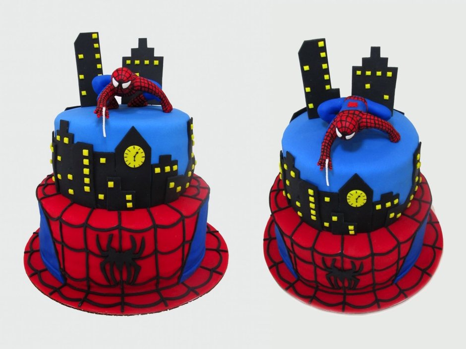 Торт с человеком пауком два яруса