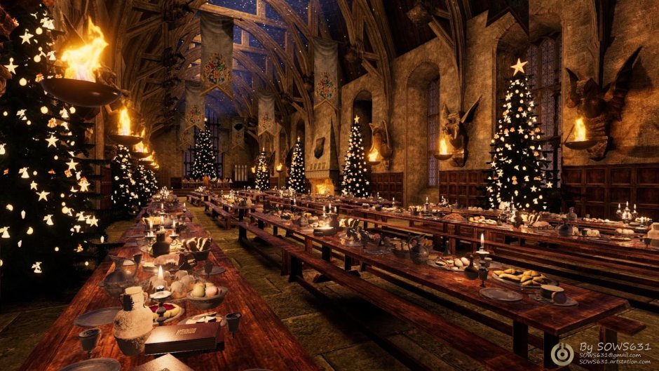 Гарри Поттер большой зал Хогвартса