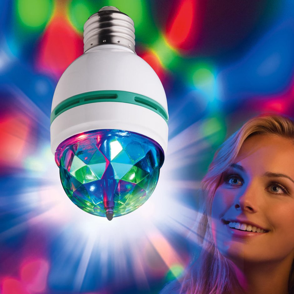 Вращающаяся led диско-лампа "Full Color Rotating Lamp