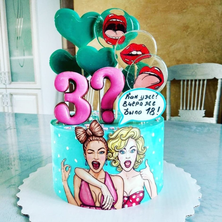 Прикольные торты на день рождения девушке