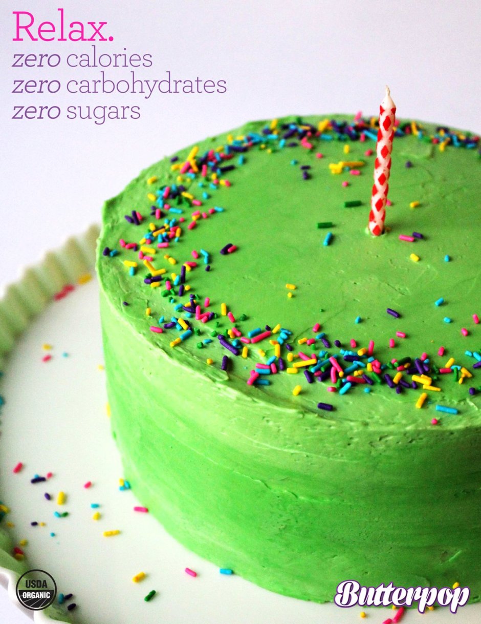 Торт с зеленой глазурью