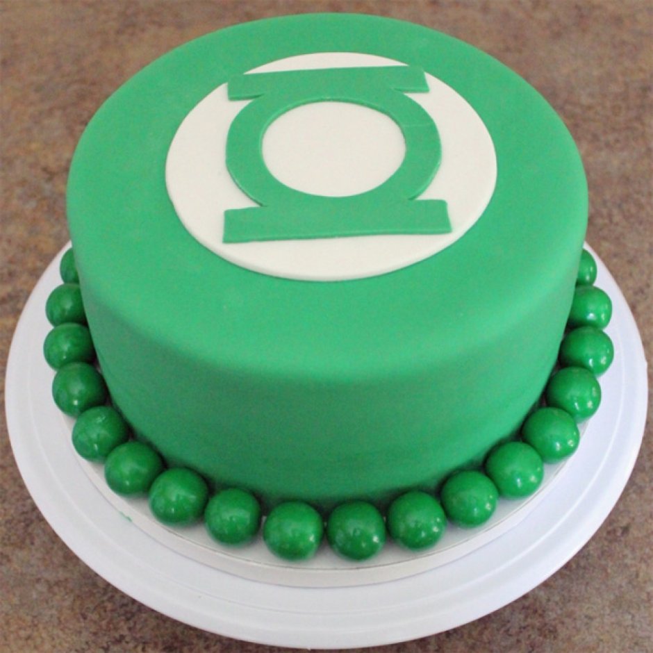 Торт зеленый фонарь